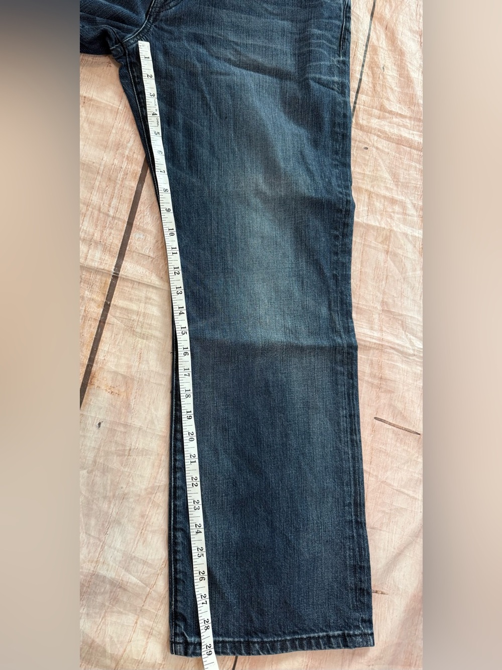 Express Kingston Classic Fit Regular Rise Bootcut Dark Wash Denim Jeans 34X30 - Picture 5 of 12